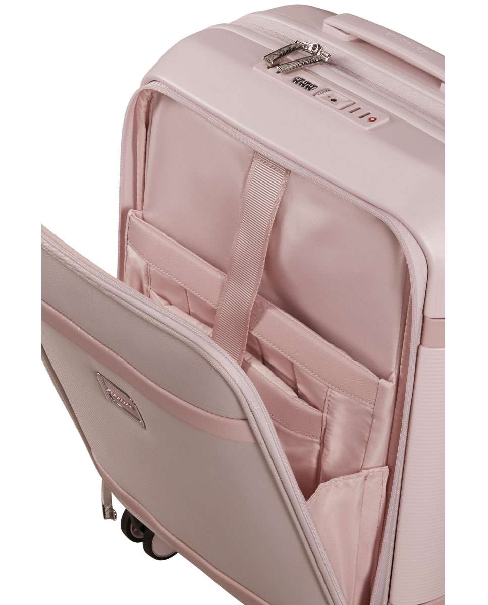 Mala de Cabine Image 55Cm 4 Rodas Expansível Acesso Frontal Rosa 41L Rosa-3