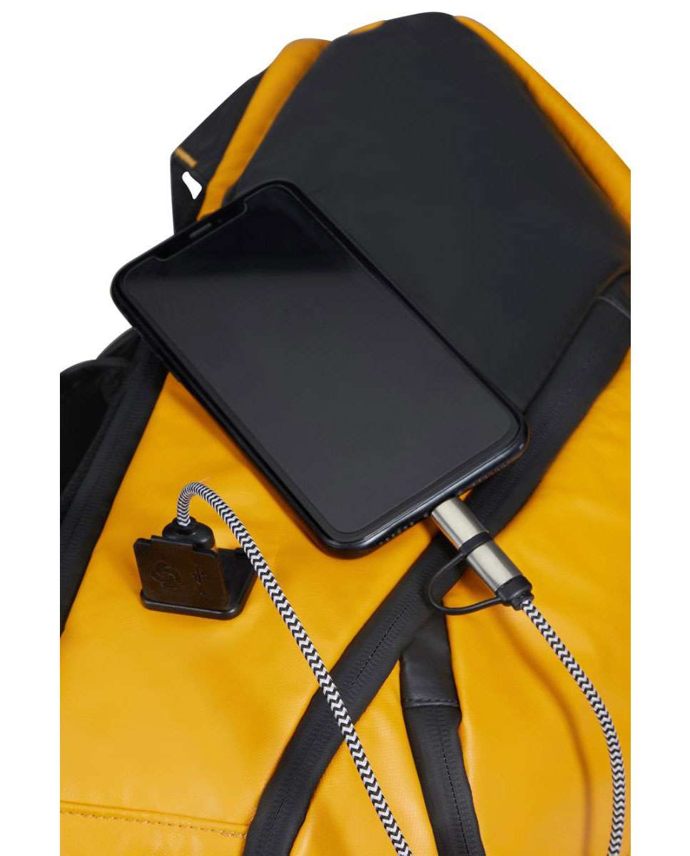 Mochila Ecodiver para portátil M com USB amarelo 15.6 Amarelo-3