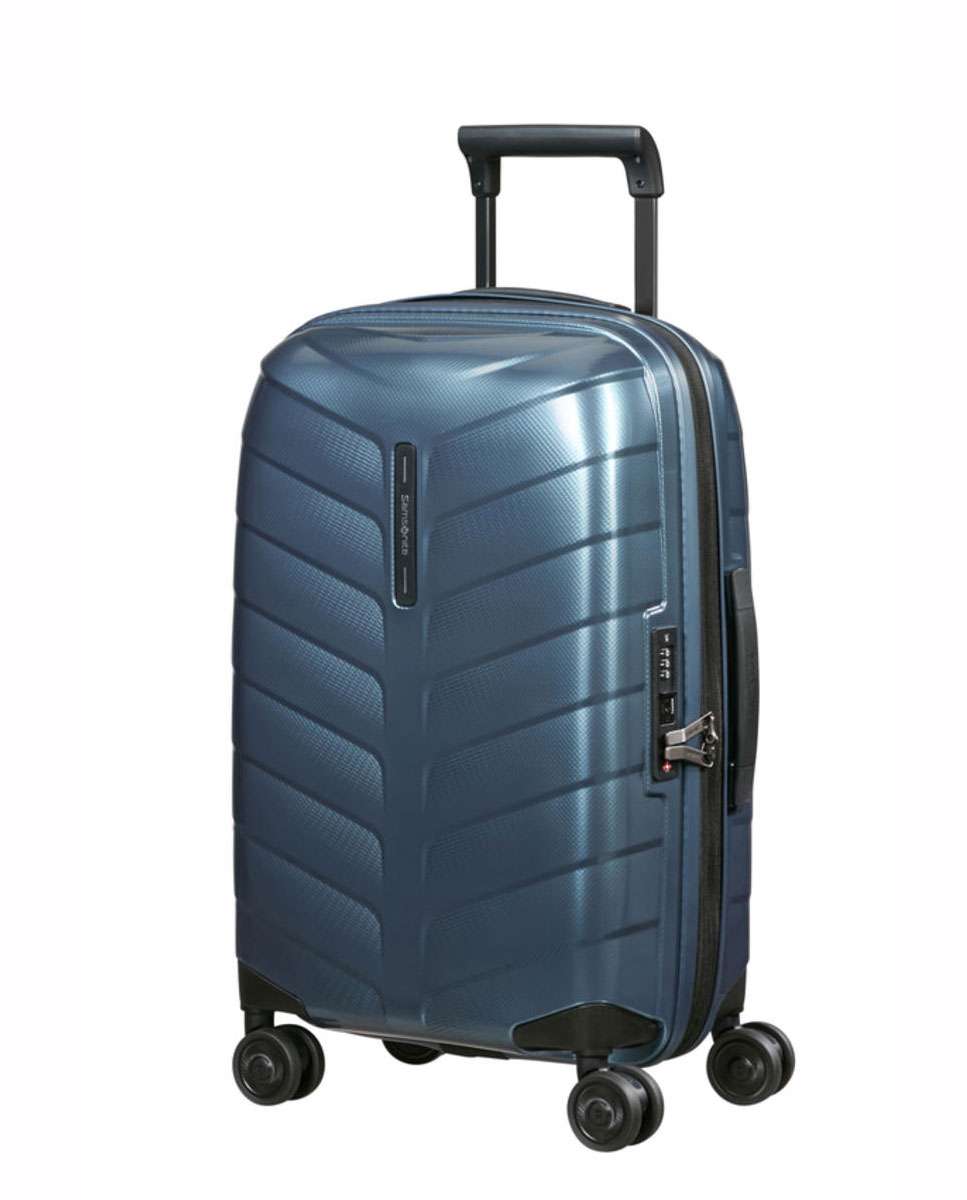 Mala de cabine Attrix 55cm 4 rodas expansível azul 38L Azul-1