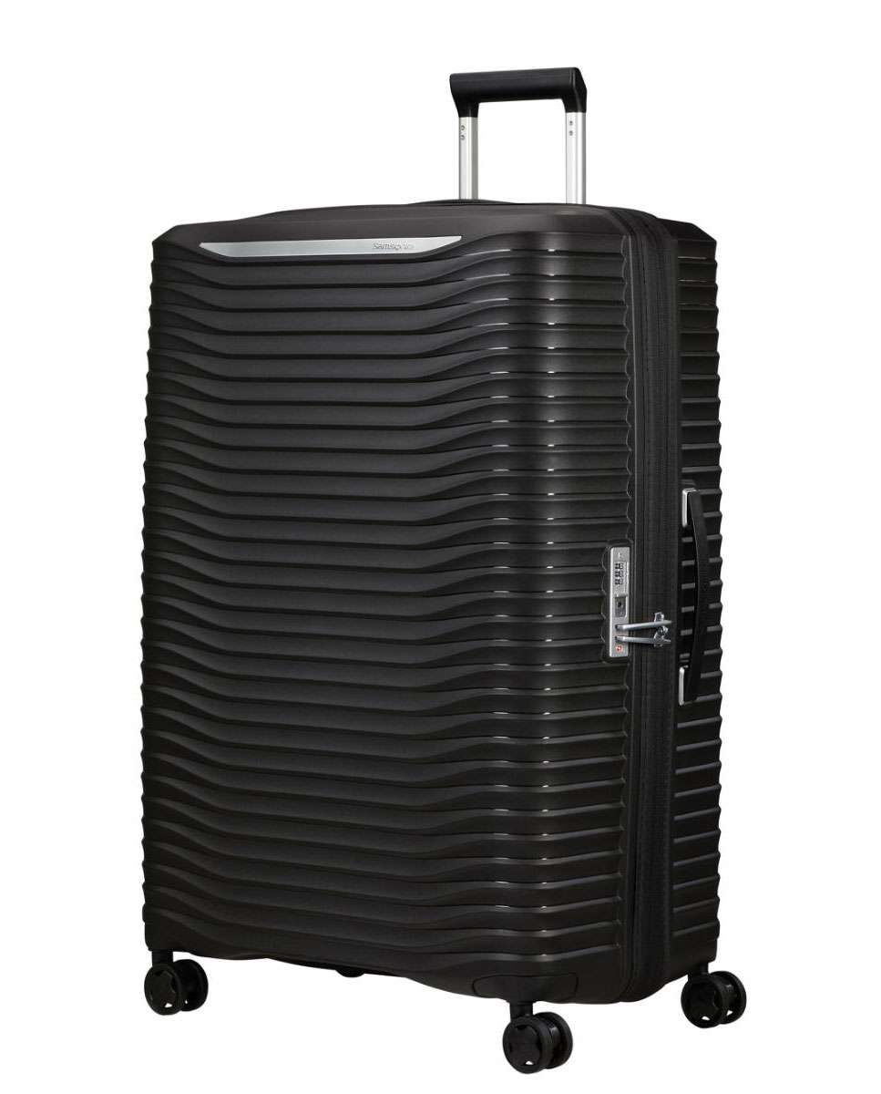 Mala de viagem grande Upscape 81cm 4 rodas expansível preto 133L Preto-1