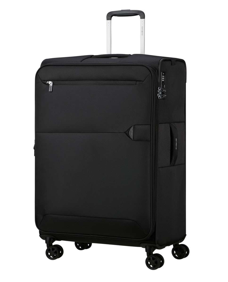 Mala de viagem grande Urbify 78cm 4 rodas expansível preto 107L Preto-1