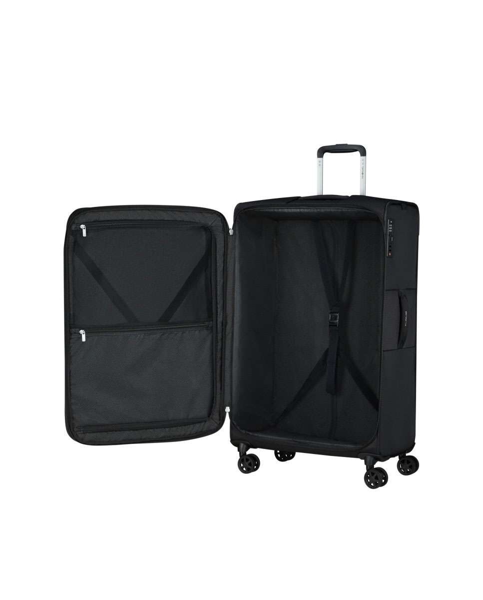 Mala de viagem grande Urbify 78cm 4 rodas expansível preto 107L Preto-2