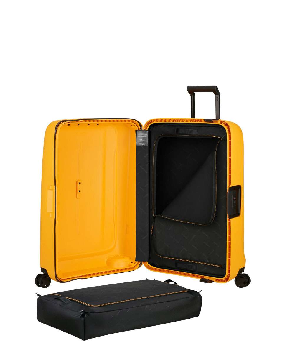 Mala de viagem grande Essens 75cm 4 rodas amarelo 111L Amarelo-2