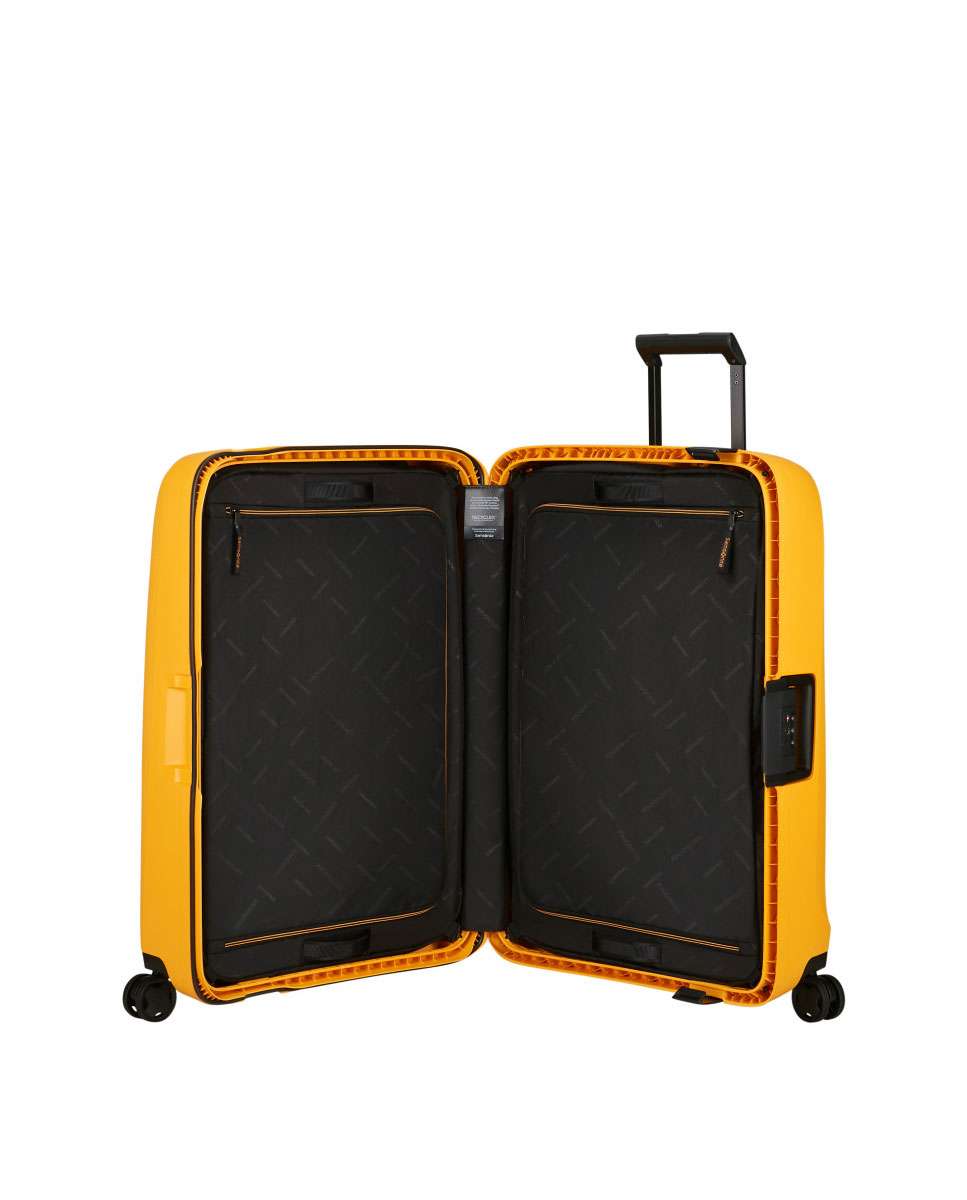 Mala de viagem grande Essens 75cm 4 rodas amarelo 111L Amarelo-4
