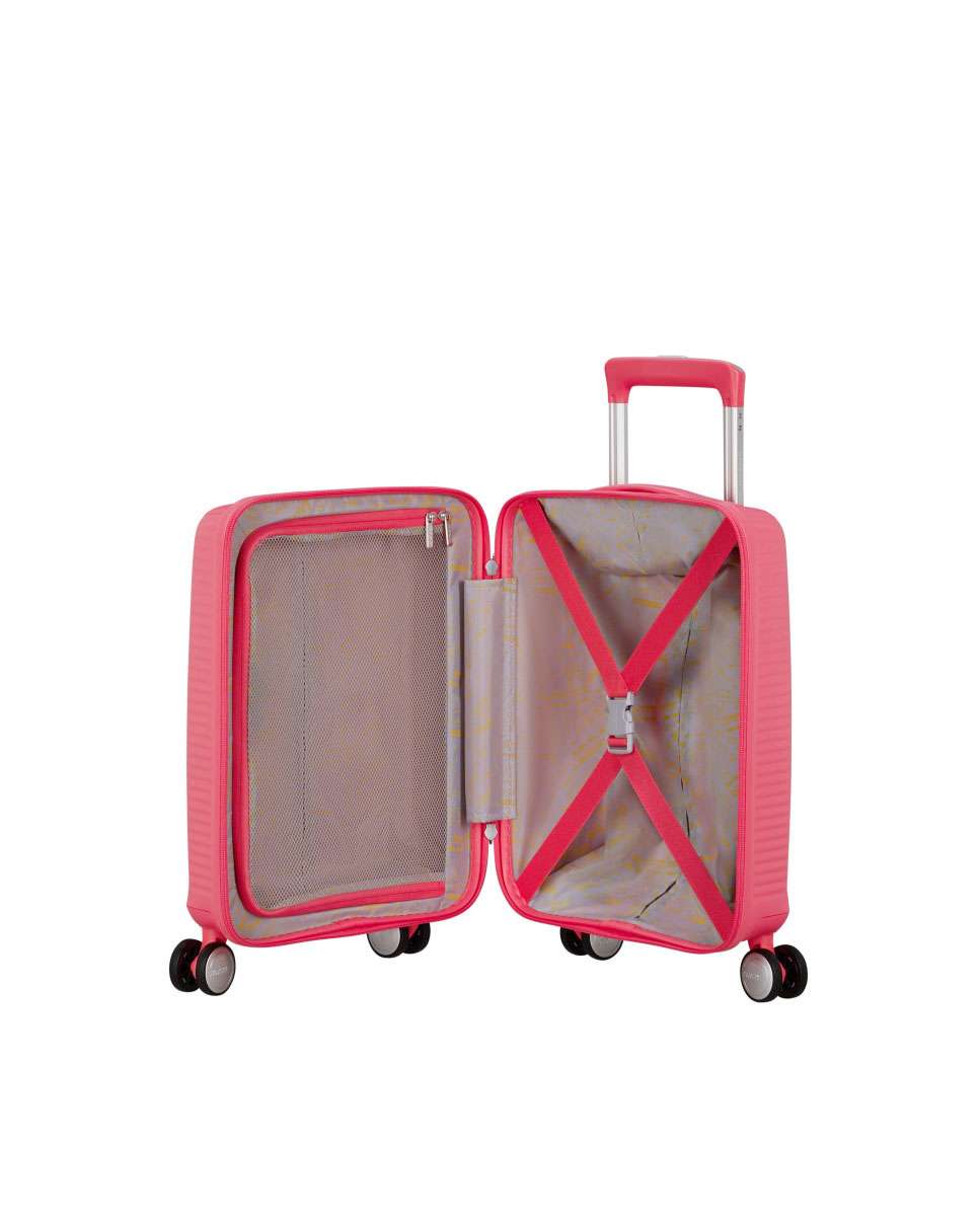 Trolley de cabine mini Soundbox 47cm 4 rodas coral 22L Lavanda-2