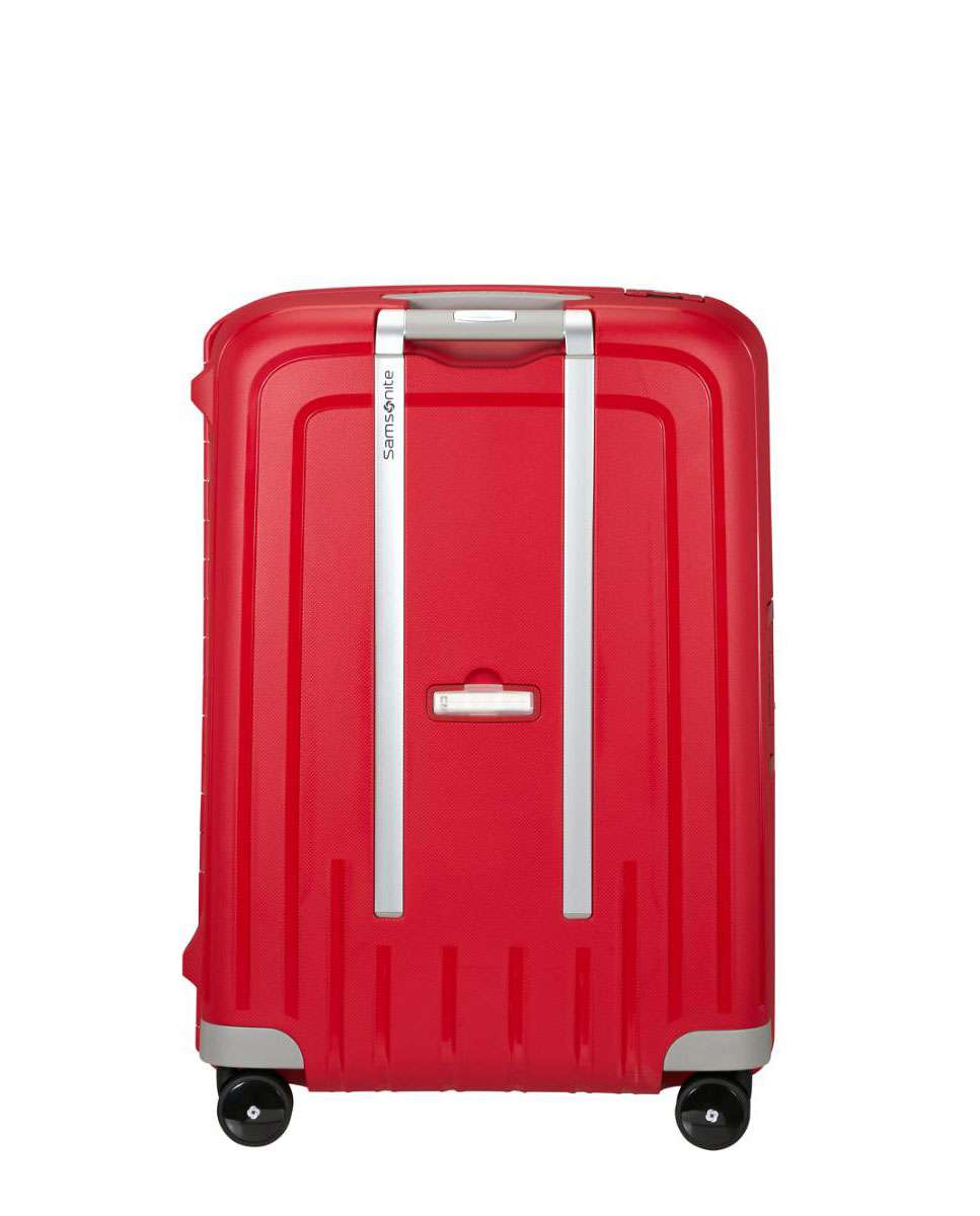 Mala de viagem média S`Cure 69cm 4 rodas com fechadura vermelho 79L Vermelho-3