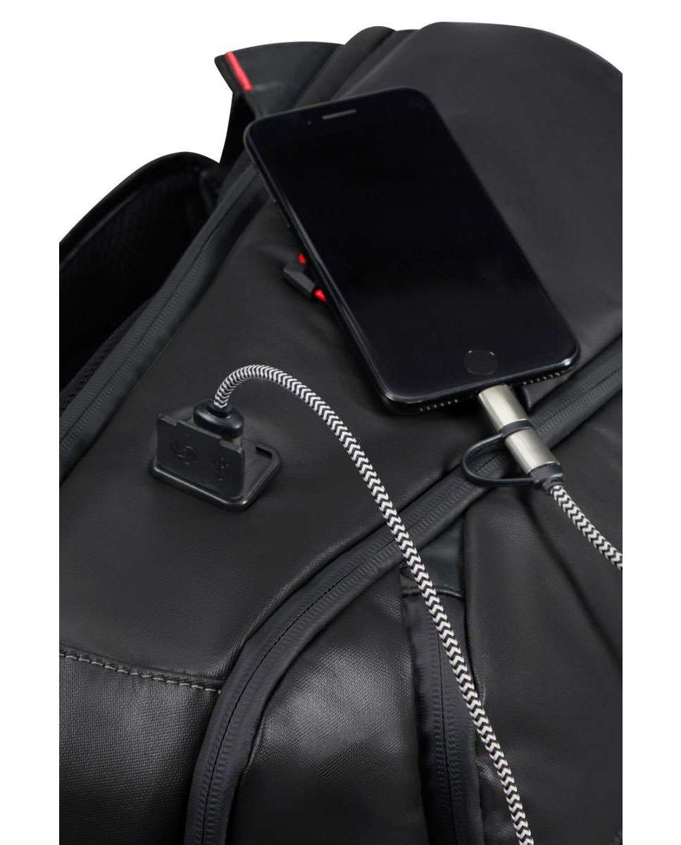 Mochila Ecodiver para portátil M com USB preto 15.6 Preto-4