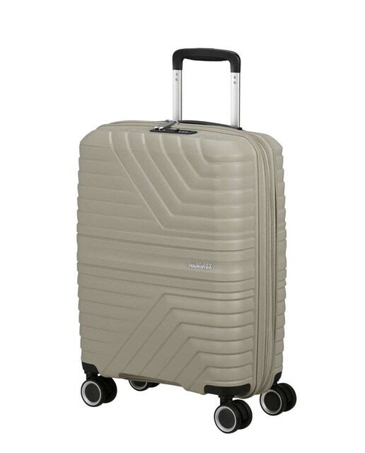 Imagem 0 de Mala de Cabine Flytwist 55cm 4 Rodas Expansível Bege 36L