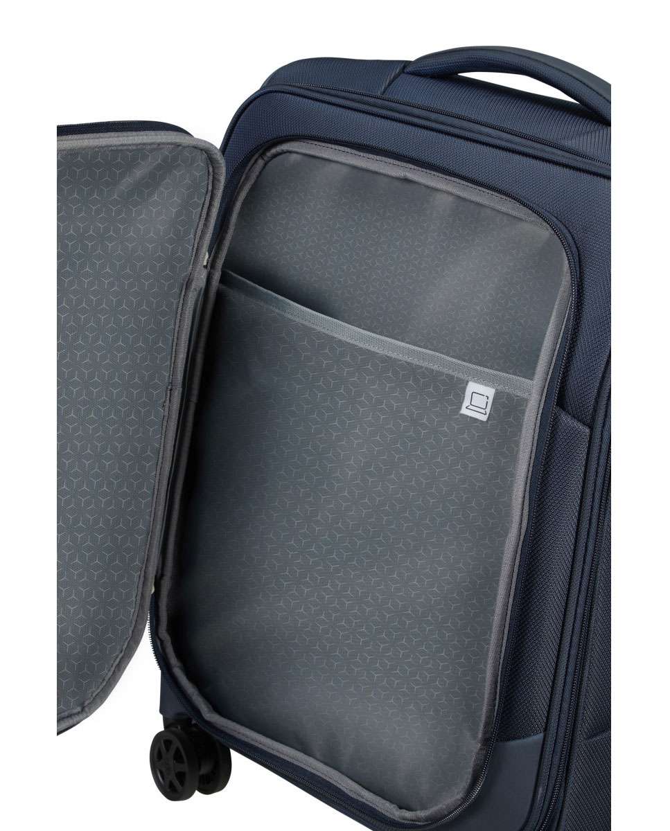 Mala de cabine Respark 55x35cm 4 rodas expansível azul marinho 39L Azul-3