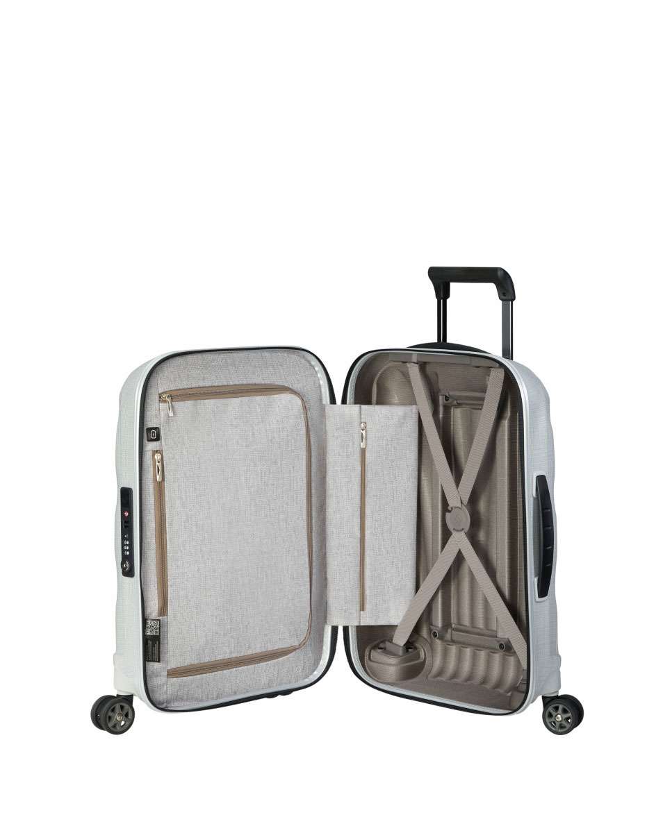 Mala de cabine C-Lite 55cm 4 rodas branco 36L Branco-2