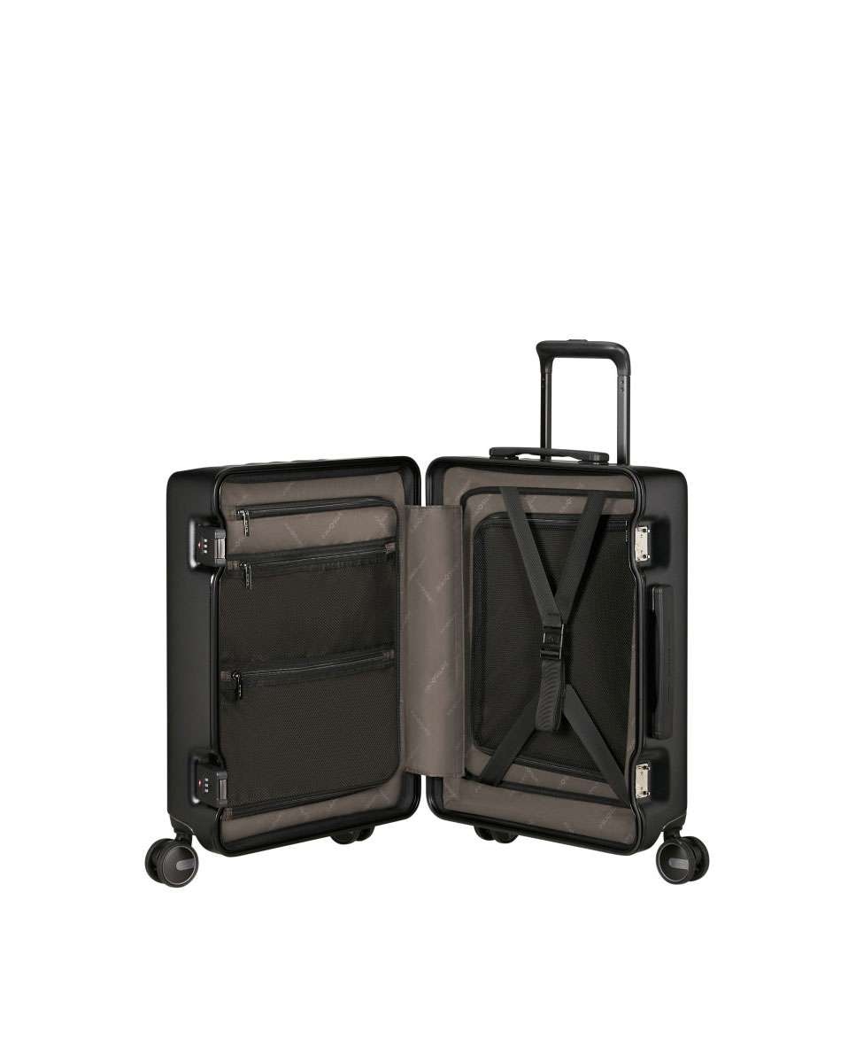 Mala de Cabine Focus 55cm 4 Rodas Grafite Mate 40L Preto-2