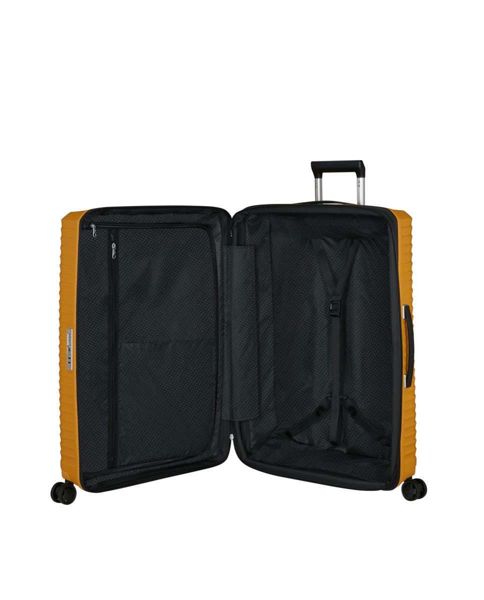 Mala de viagem grande Upscape 75cm 4 rodas expansível amarelo 104L Amarelo-2