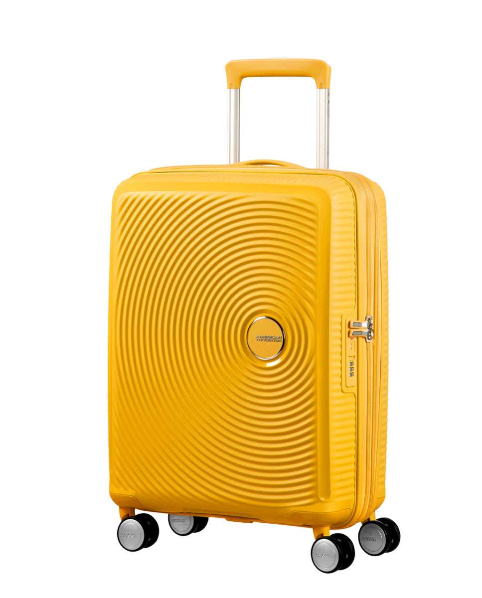 Imagem 0 de Mala de cabine Soundbox 55cm 4 rodas expansível amarelo 35.5L