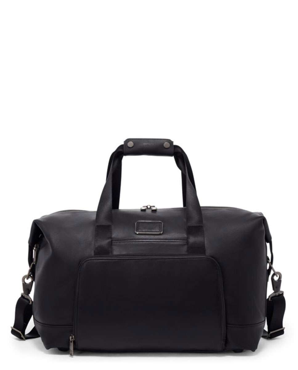 Saco de Viagem Expansível em Pele Alpha preto Preto-1