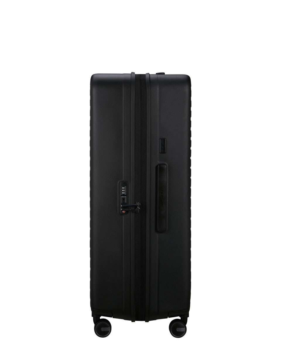 Mala de viagem extragrande Restackd 81cm 4 rodas expansível preto 126L Preto-3