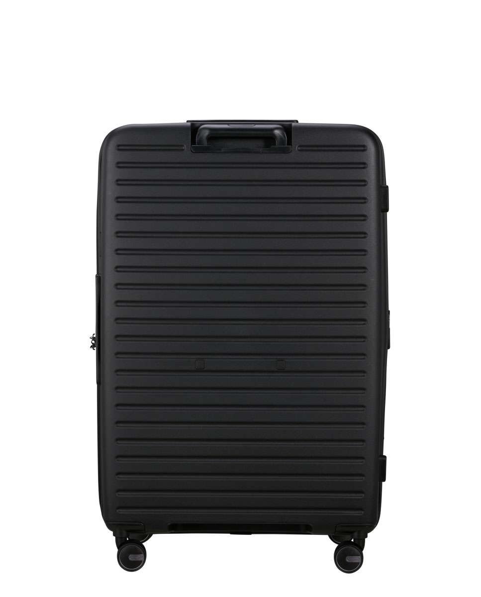Mala de viagem extragrande Restackd 81cm 4 rodas expansível preto 126L Preto-4