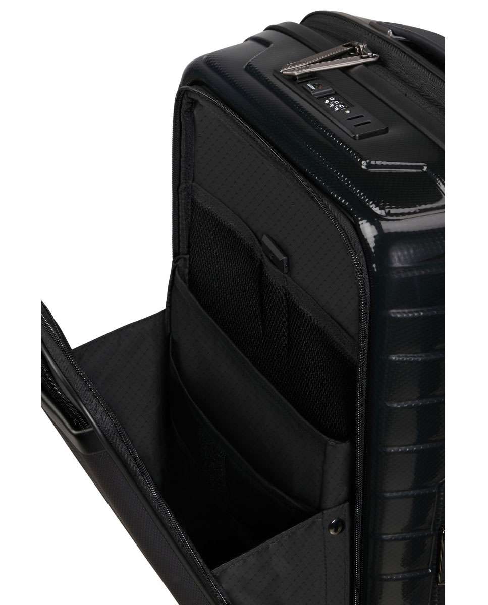 Mala de Cabine Proxis 55cm Expansível 4 Rodas Com Acesso Frontal Preto 42L Preto-3