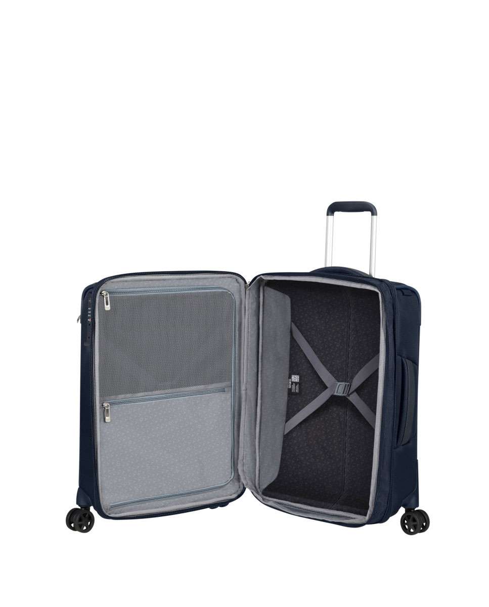 Mala de cabine Respark 55cm 4 rodas expansível azul marinho 43L Azul-2