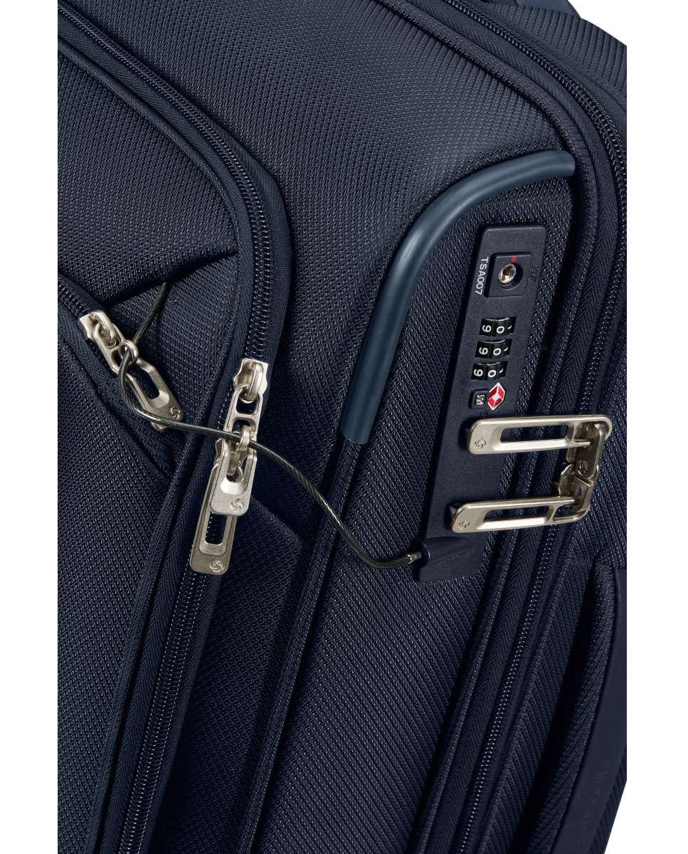 Mala de cabine Respark 55cm 4 rodas expansível azul marinho 43L Azul-3