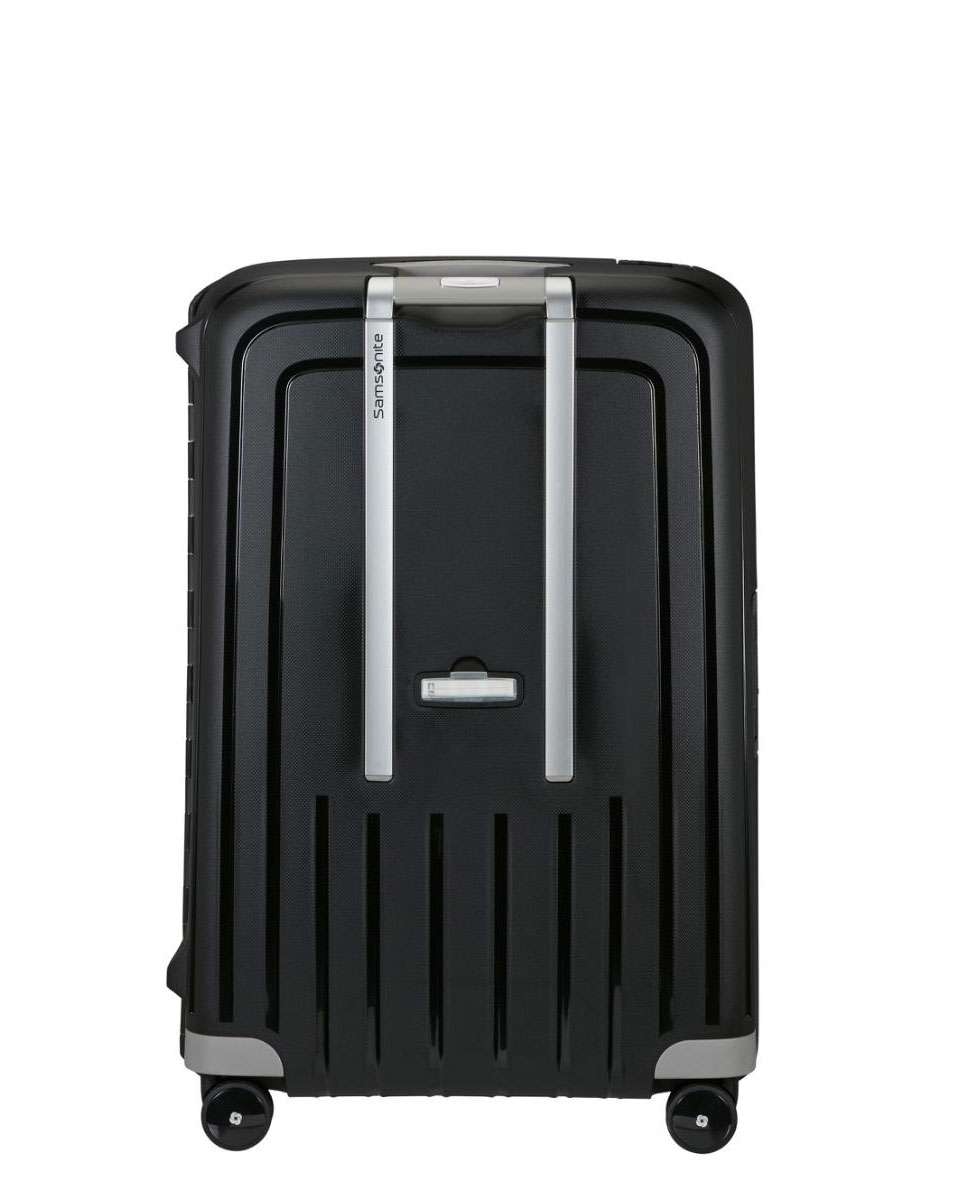Mala de viagem grande S`Cure 75cm 4 rodas com fechadura preto 102L Preto-3