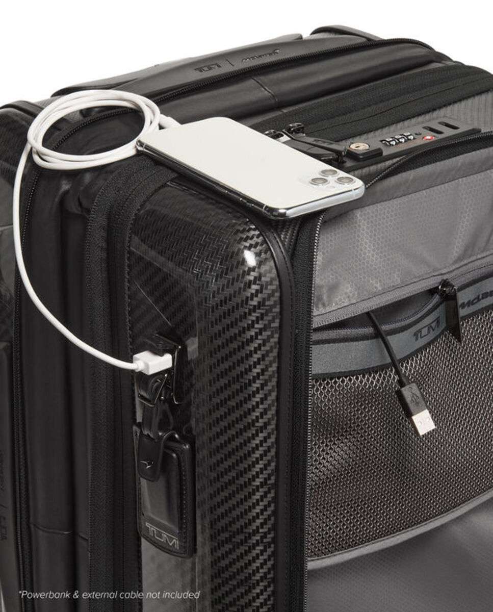 Mala de Cabine 56cm Aero Internacional Expansível em Carbono Tumi Mclaren preto 36L Preto-4