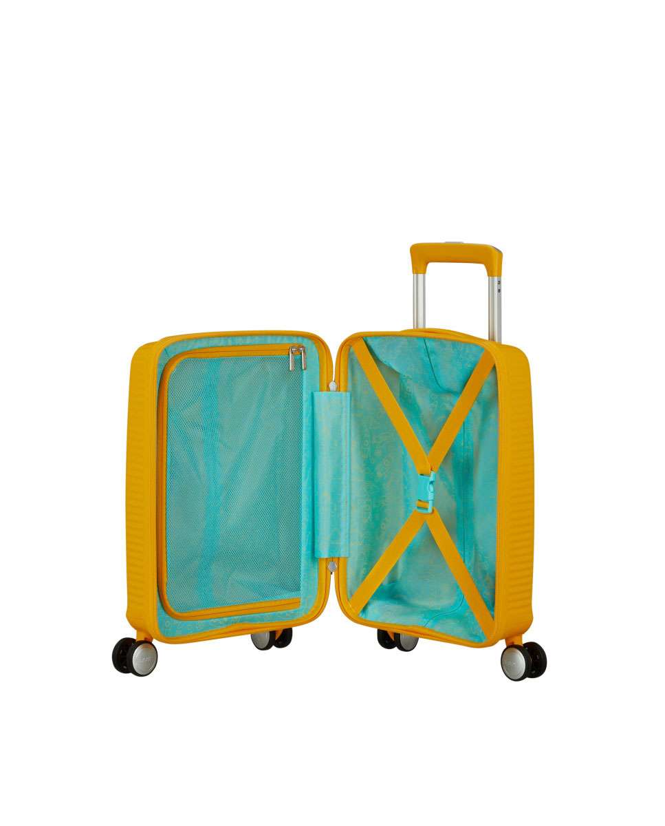 Trolley de cabine mini Soundbox 47cm 4 rodas amarelo 22L Amarelo-2