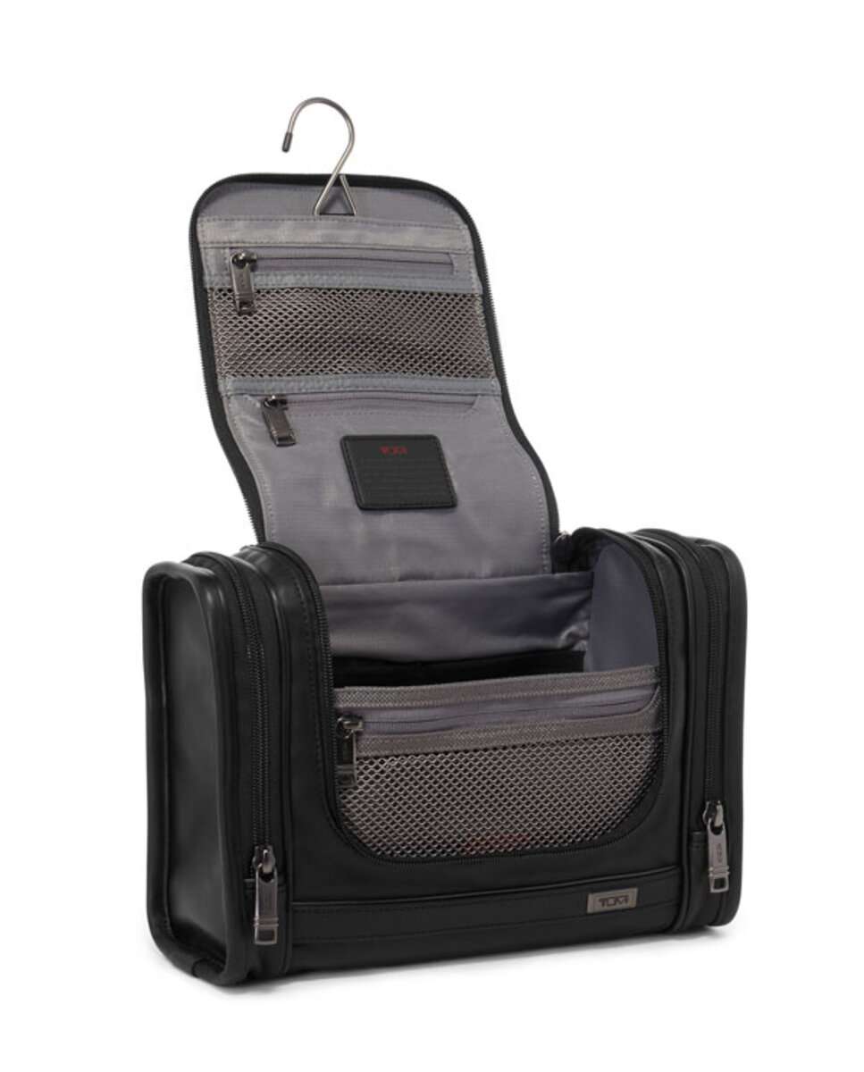 Necessaire em Pele Alpha preto Preto-2