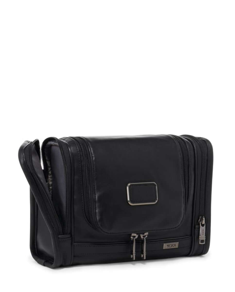 Necessaire em Pele Alpha preto Preto-3