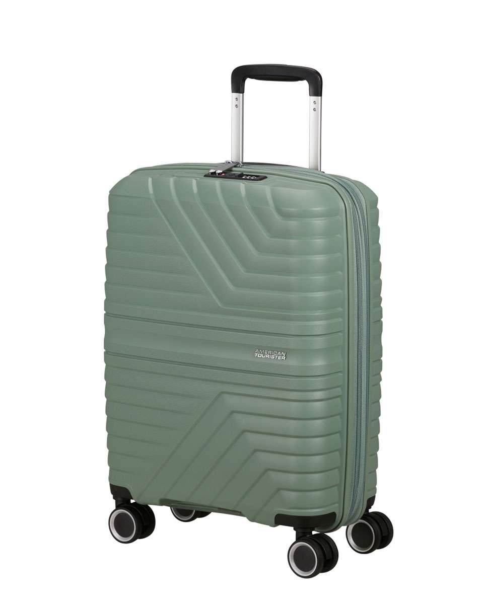 Imagem 0 de Mala de Cabine Flytwist 55cm 4 Rodas Expansível Verde Botânico 36L