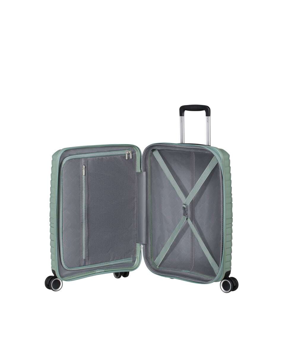 Mala de Cabine Flytwist 55cm 4 Rodas Expansível Verde Botânico 36L Verde-2
