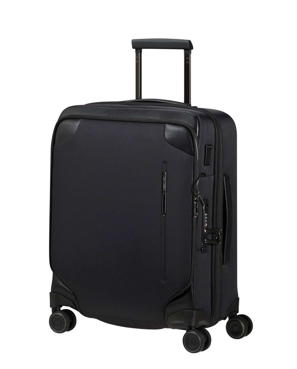 Mala de cabine Splendix 55cm expansível 4 rodas preto 42L Preto-1