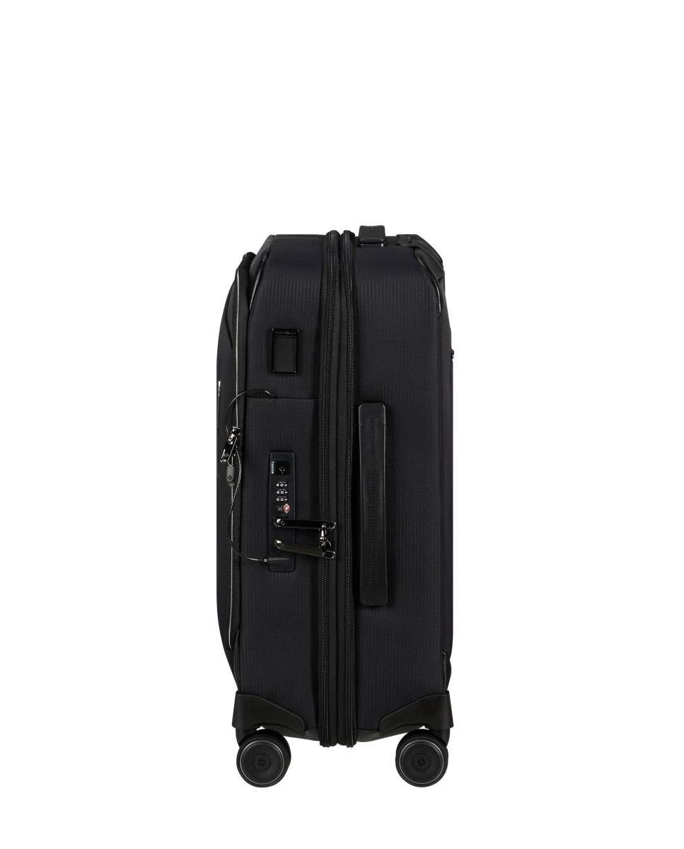 Mala de cabine Splendix 55cm expansível 4 rodas preto 42L Preto-3