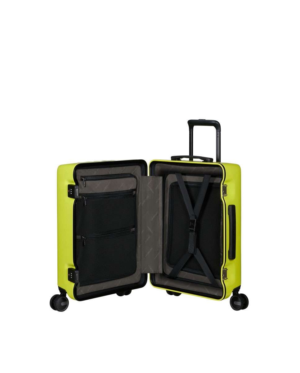 Mala de Cabine Focus 55cm 4 Rodas Lima Metálico 40L Verde-2