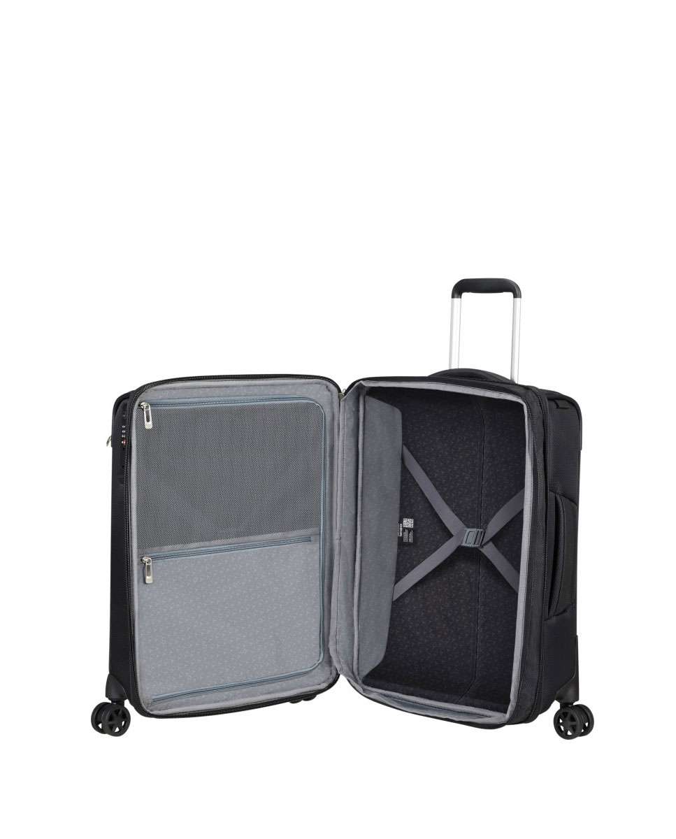 Mala de cabine Respark 55cm 4 rodas expansível preto 43L Preto-2