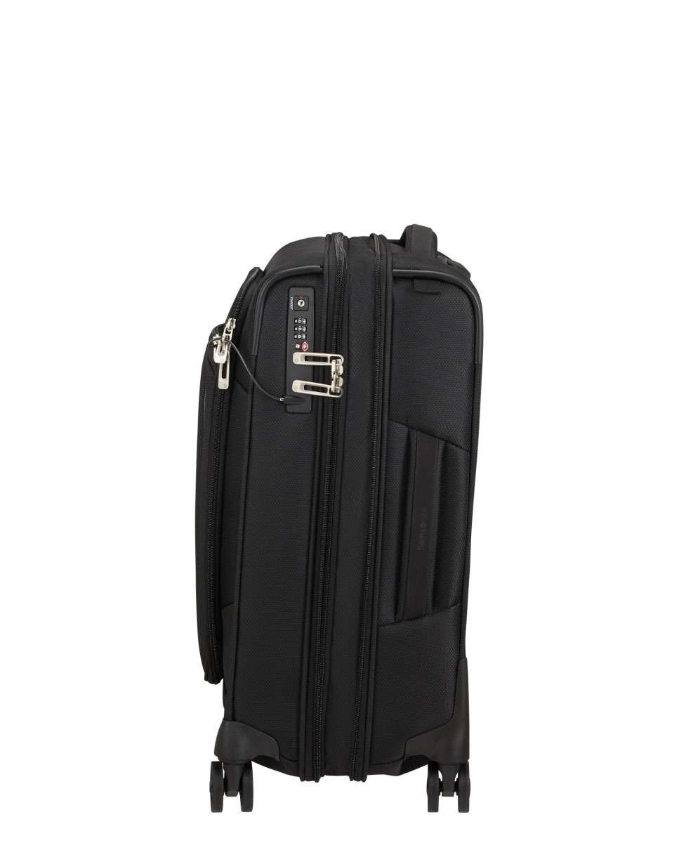 Mala de cabine Respark 55cm 4 rodas expansível preto 43L Preto-4