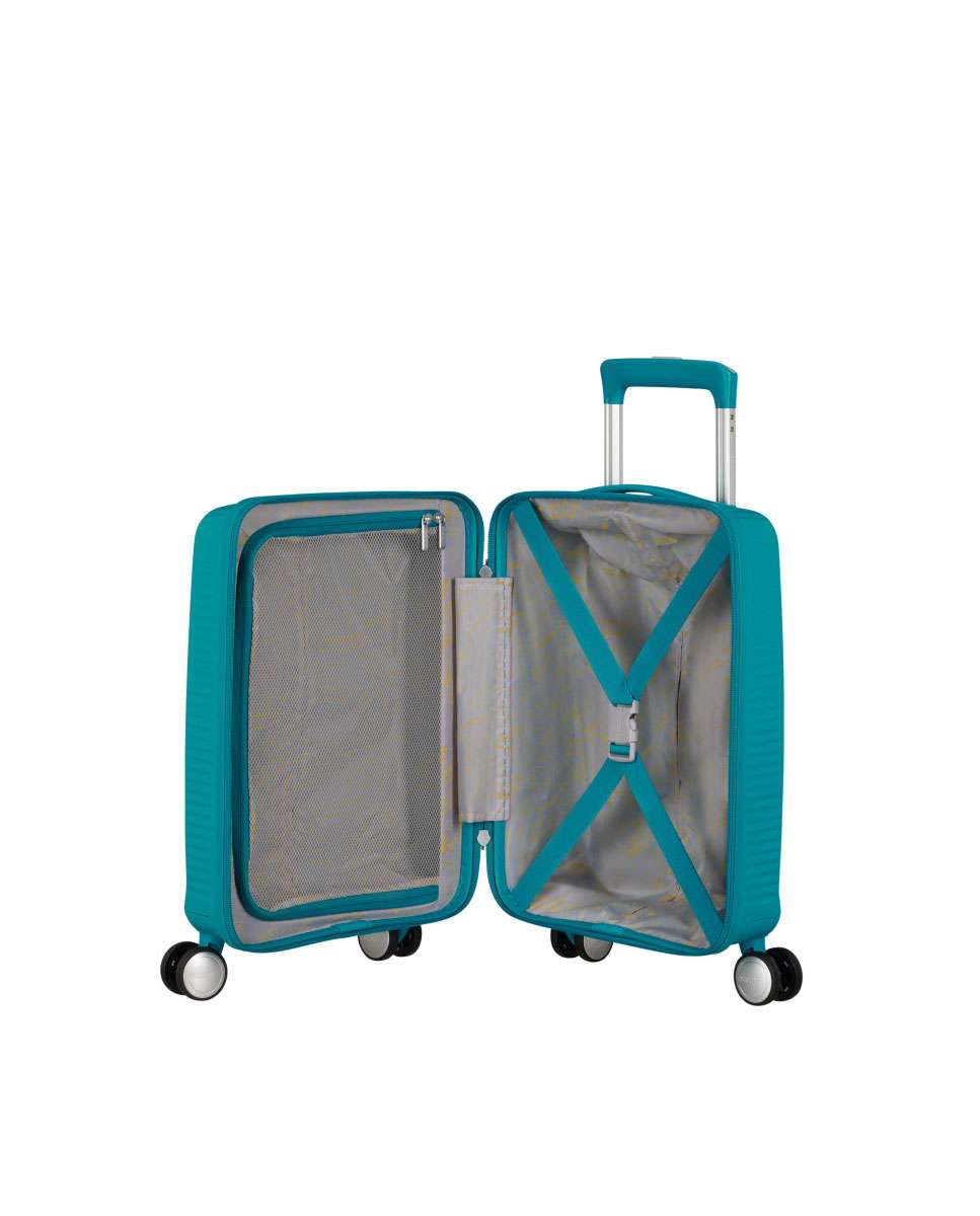Trolley de cabine mini Soundbox 47cm 4 rodas azul-petróleo 22L Azul-2