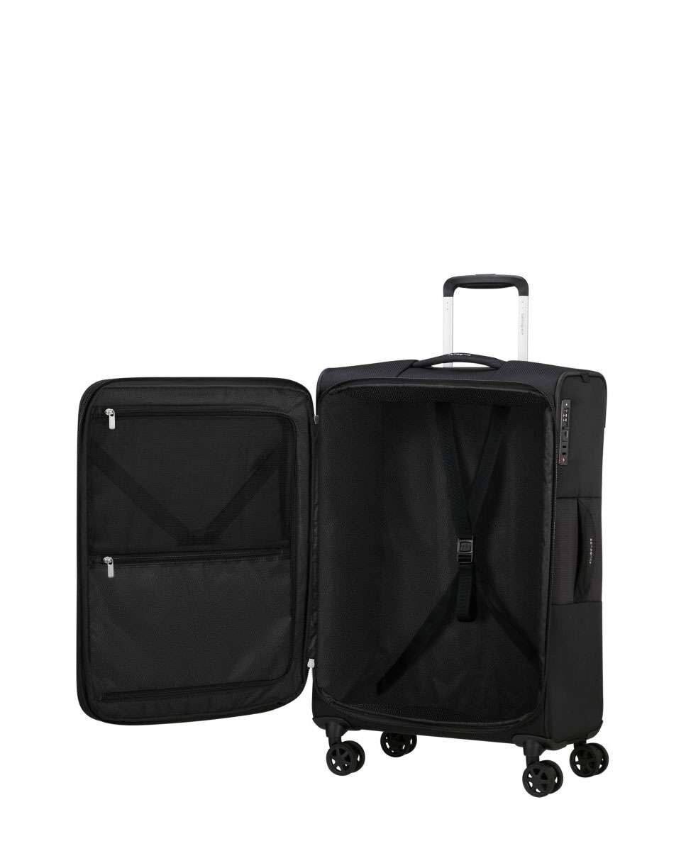 Mala de viagem média Urbify 68cm 4 rodas expansível preto 68L Preto-2