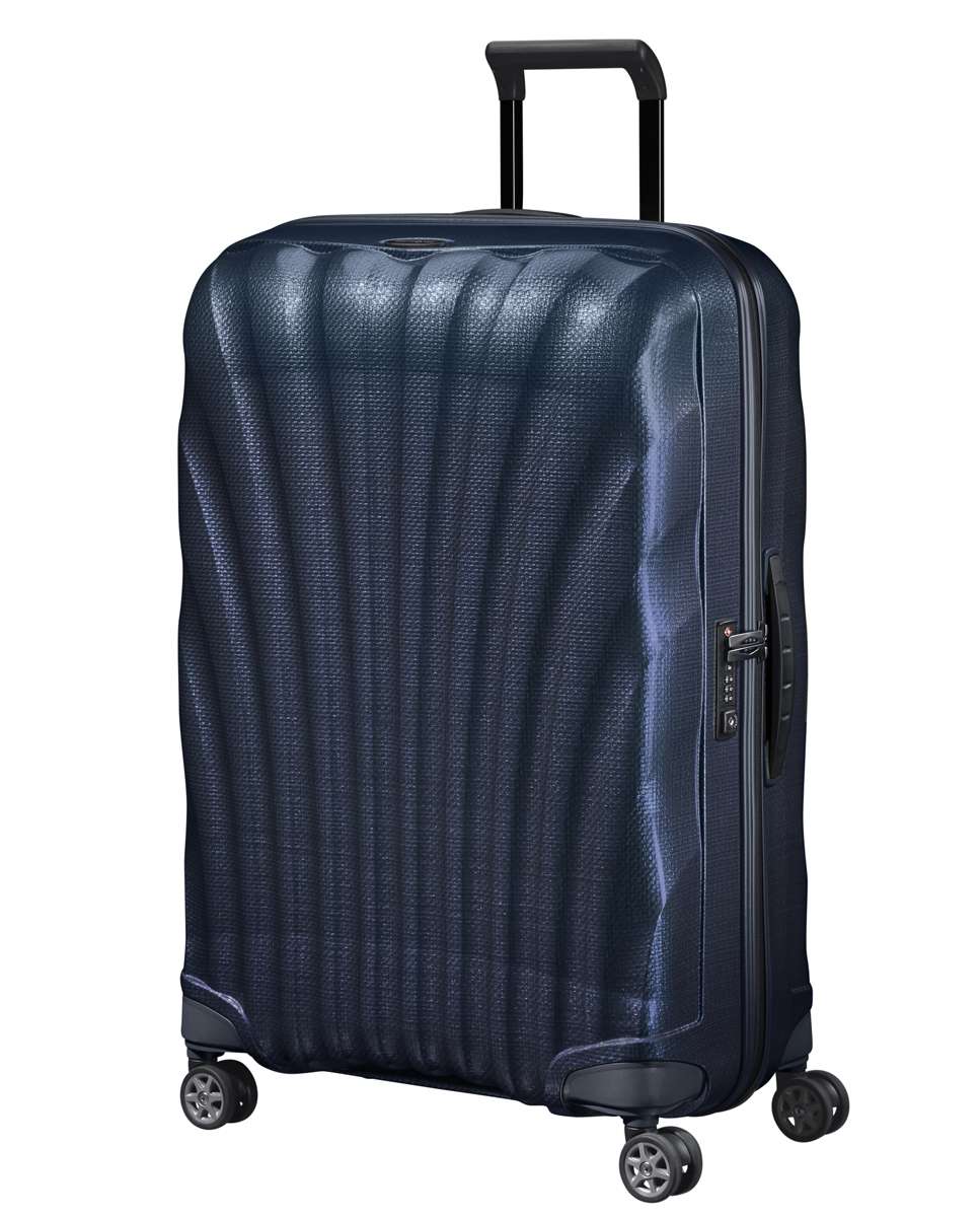 Mala de viagem grande C-Lite 75cm 4 rodas azul 94L Azul-1