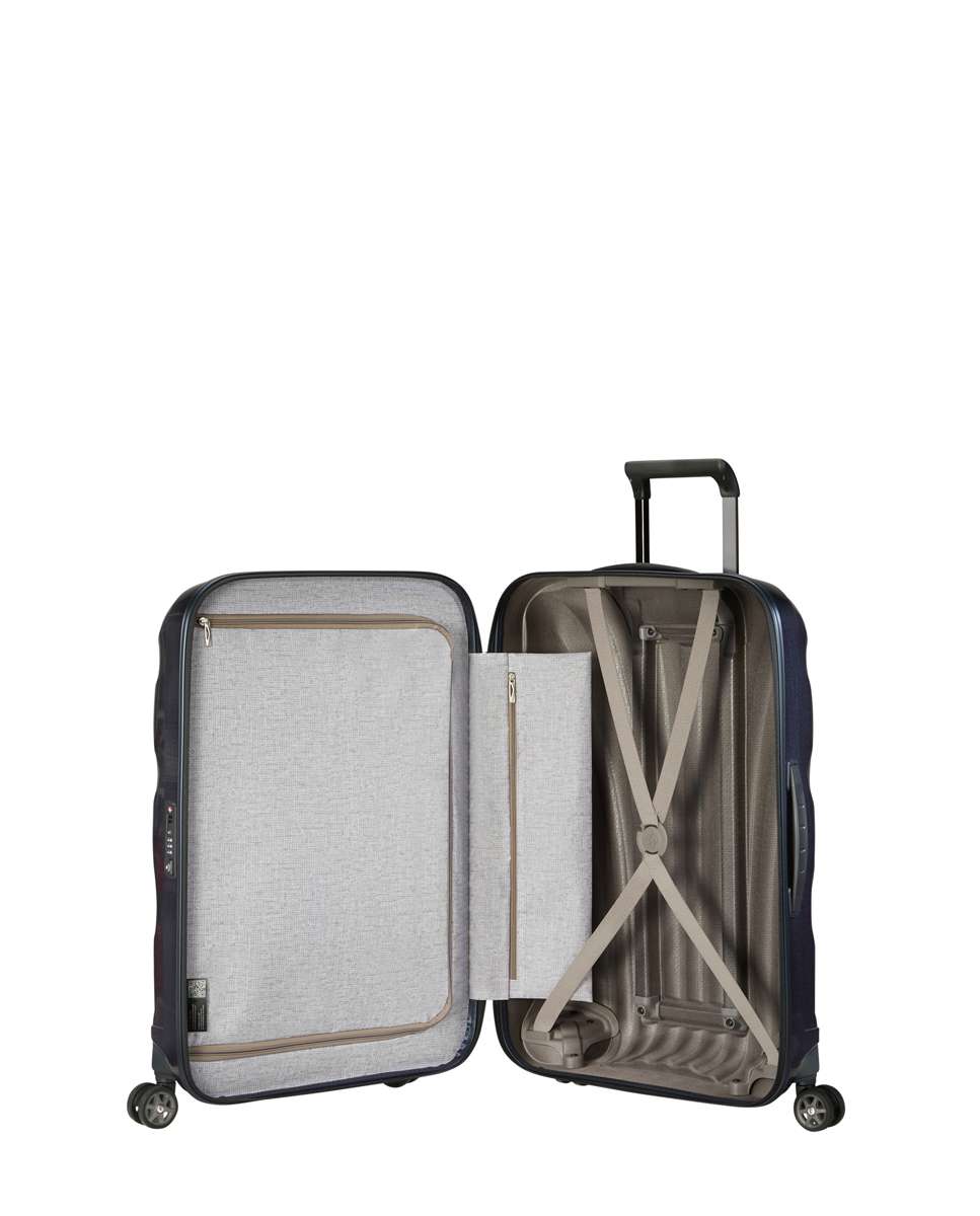 Mala de viagem grande C-Lite 75cm 4 rodas azul 94L Azul-2