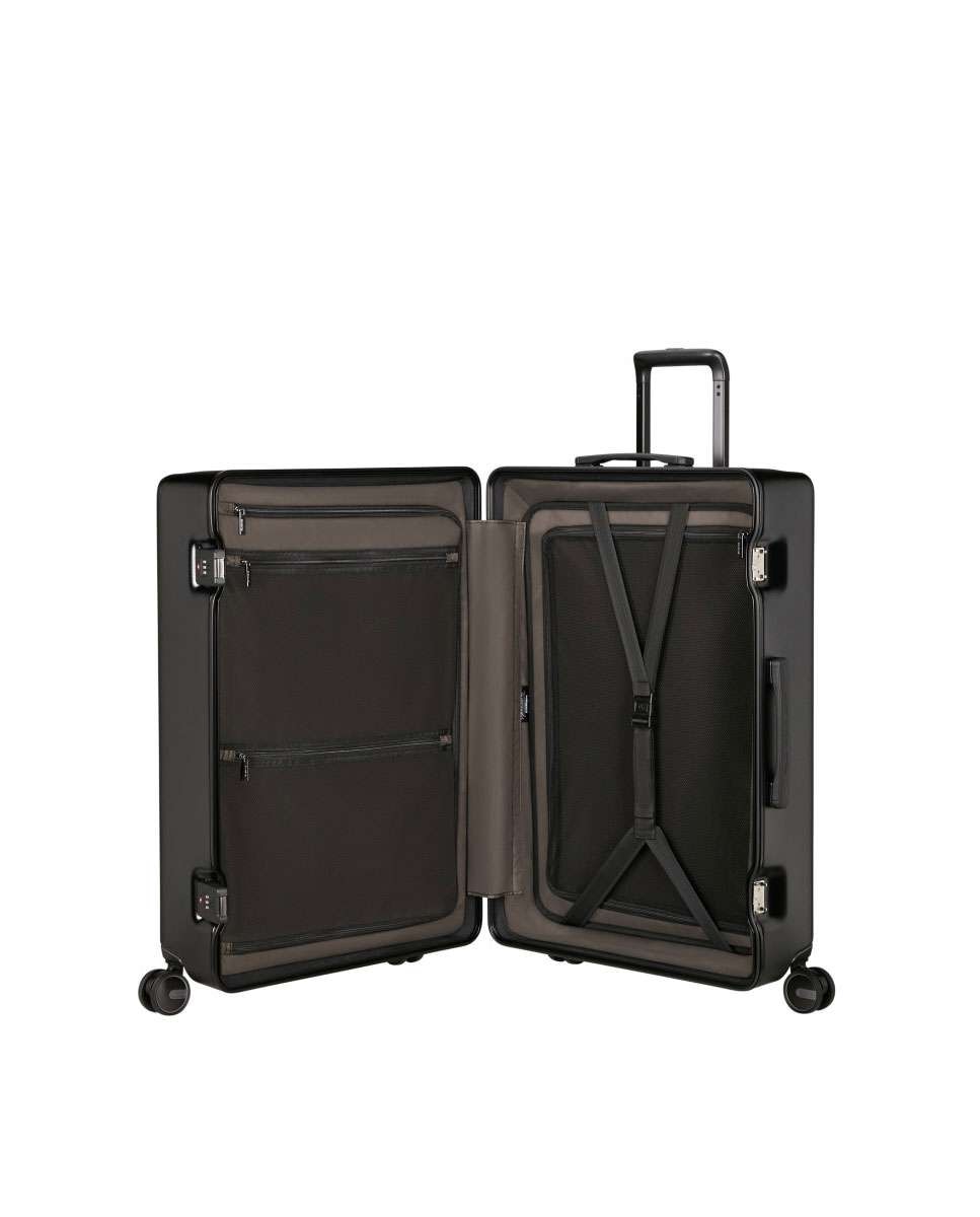 Mala de Viagem Grande Focus 75cm 4 Rodas Grafite Mate 91L Preto-2