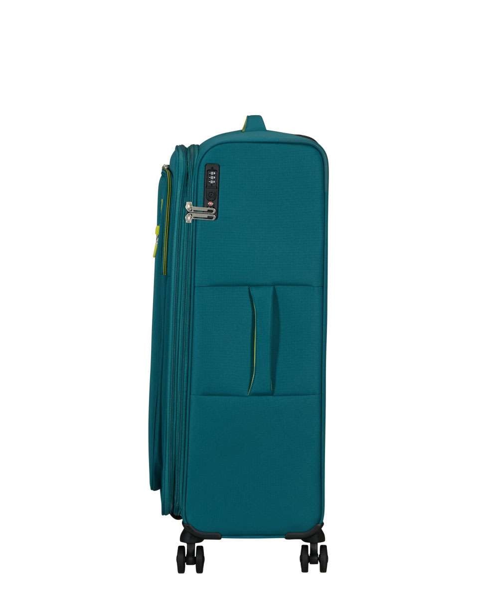 Mala de Viagem Grande Cloudrider 78cm 4 Rodas Expansível Azul Esverdeado 104L Azul-3