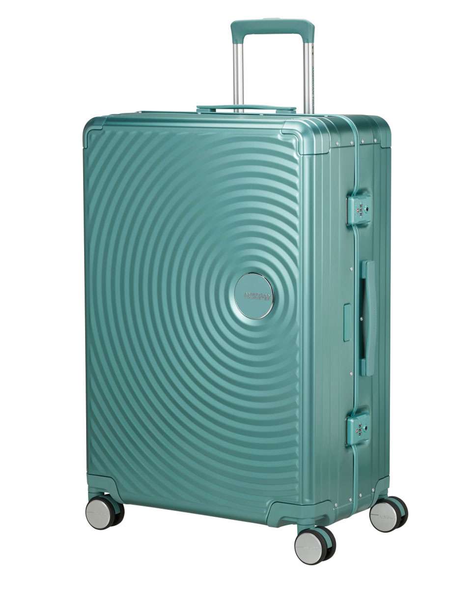 Imagem 0 de Mala de Viagem Grande Soundbox Alu 77cm 4 Rodas Azul Turquesa 100L