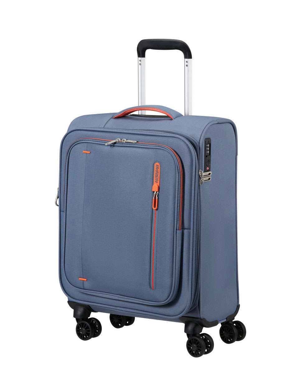 Mala de Cabine Cloudrider 55cm 4 Rodas Expansível Azul Pedra 38.5L Azul-1