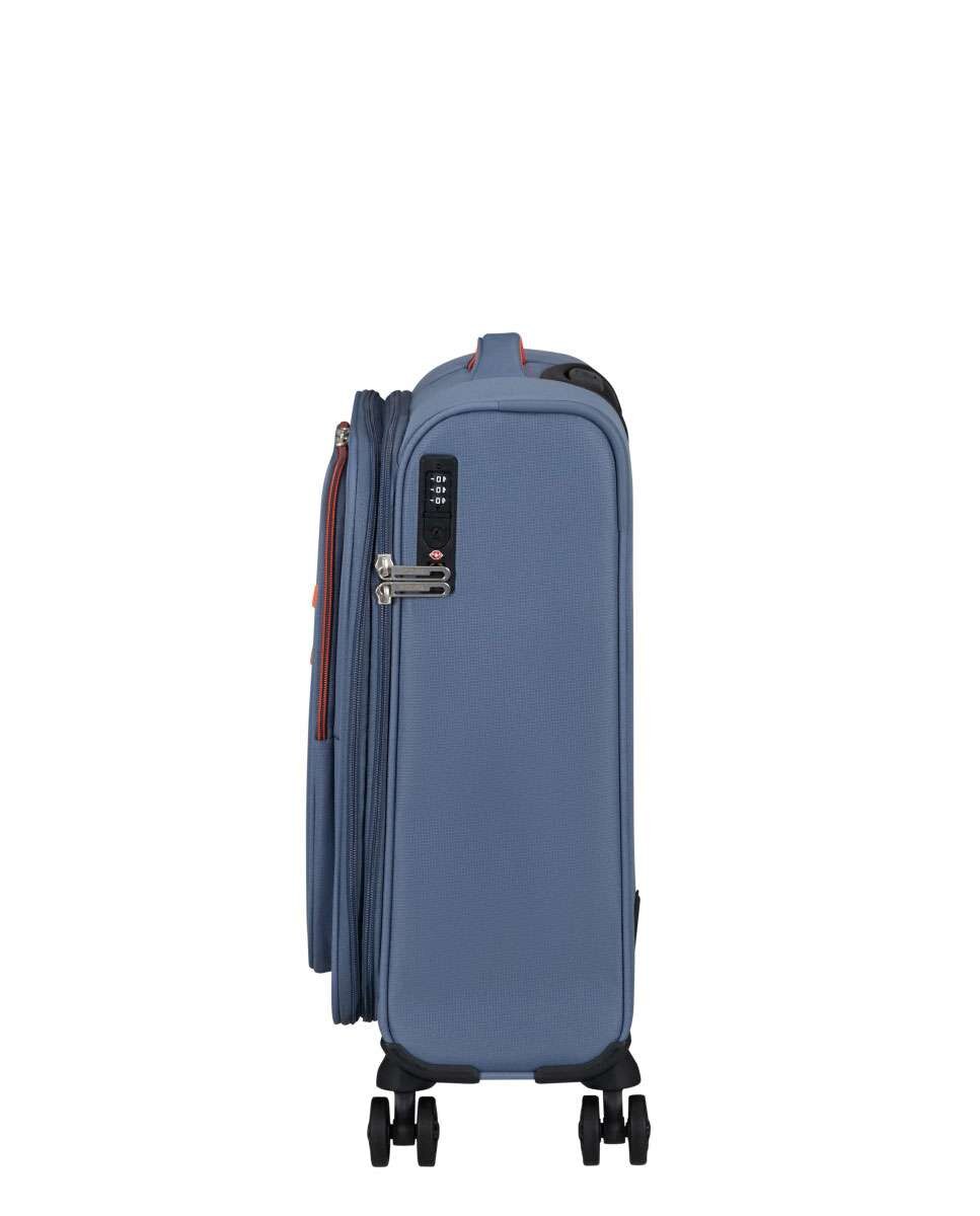 Mala de Cabine Cloudrider 55cm 4 Rodas Expansível Azul Pedra 38.5L Azul-3