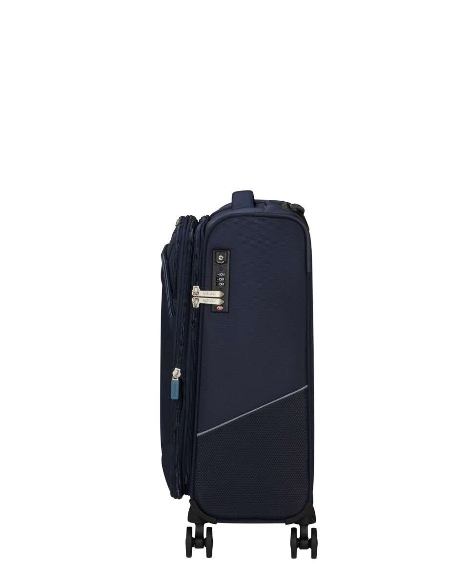 Mala de cabine Summerride 55cm com 4 rodas expansível azul-marinho 43L Azul-3