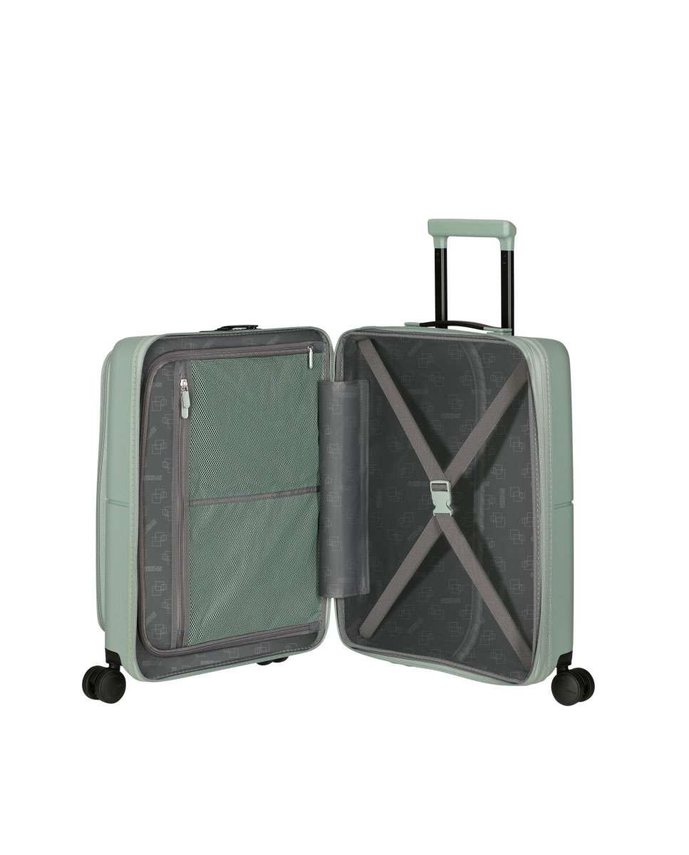 Mala de cabine Dashpop 55cm com 4 rodas expansível acesso frontal verde iceberg 42L Verde-2