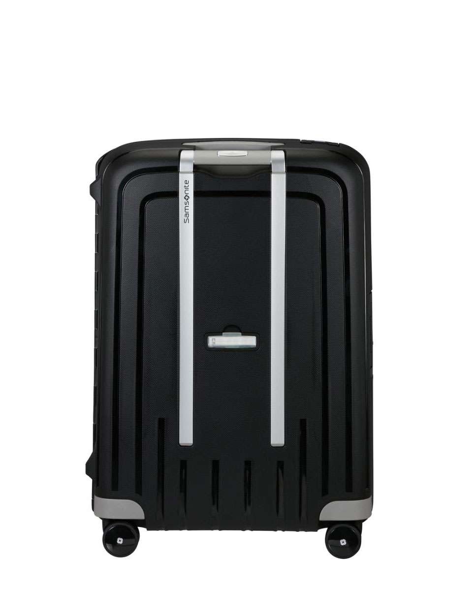Mala de viagem média S`Cure 69cm 4 rodas com fechadura preto 79L Preto-3