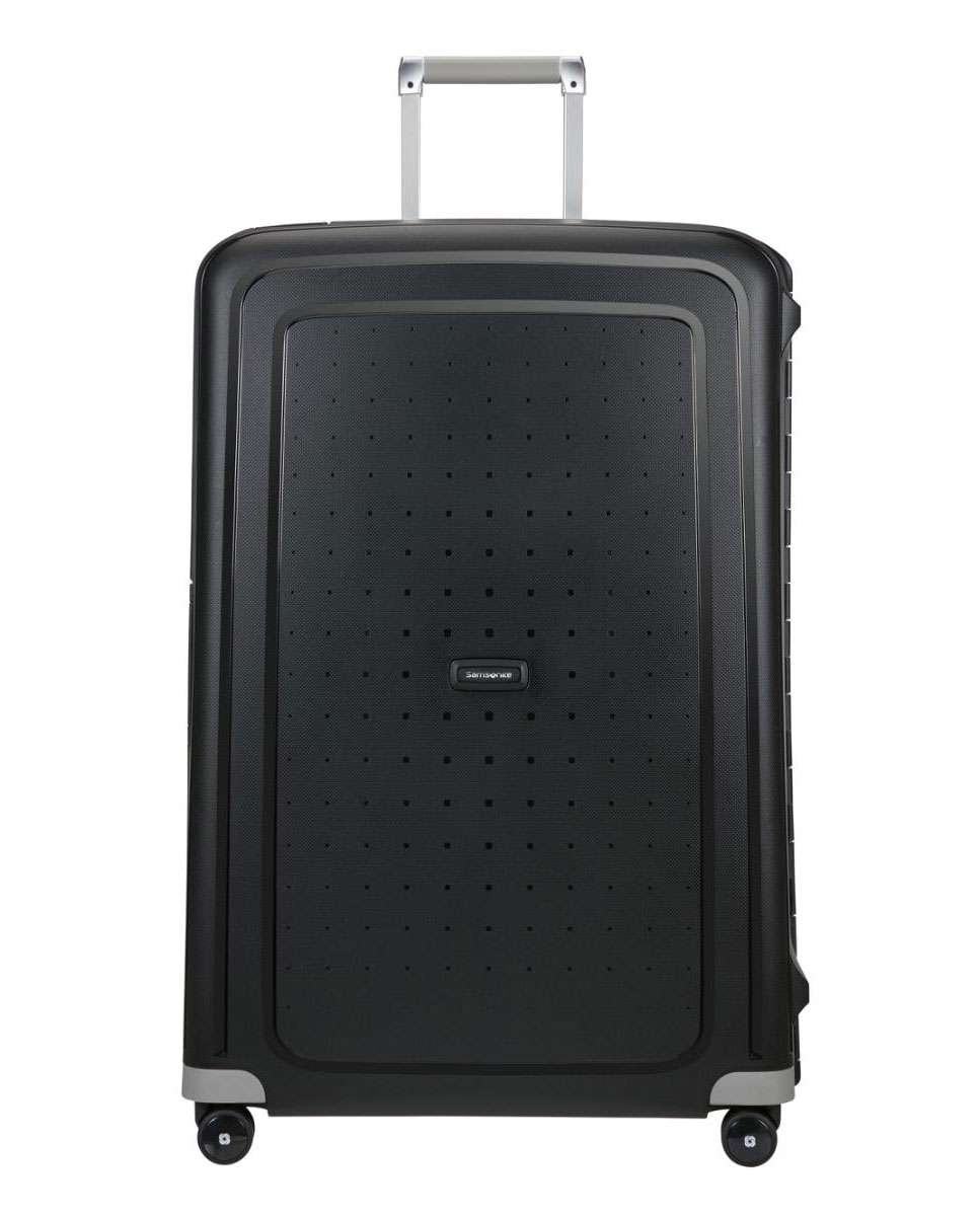 Mala de viagem extragrande S`Cure 81cm 4 rodas com fechadura preto 138L Preto-1