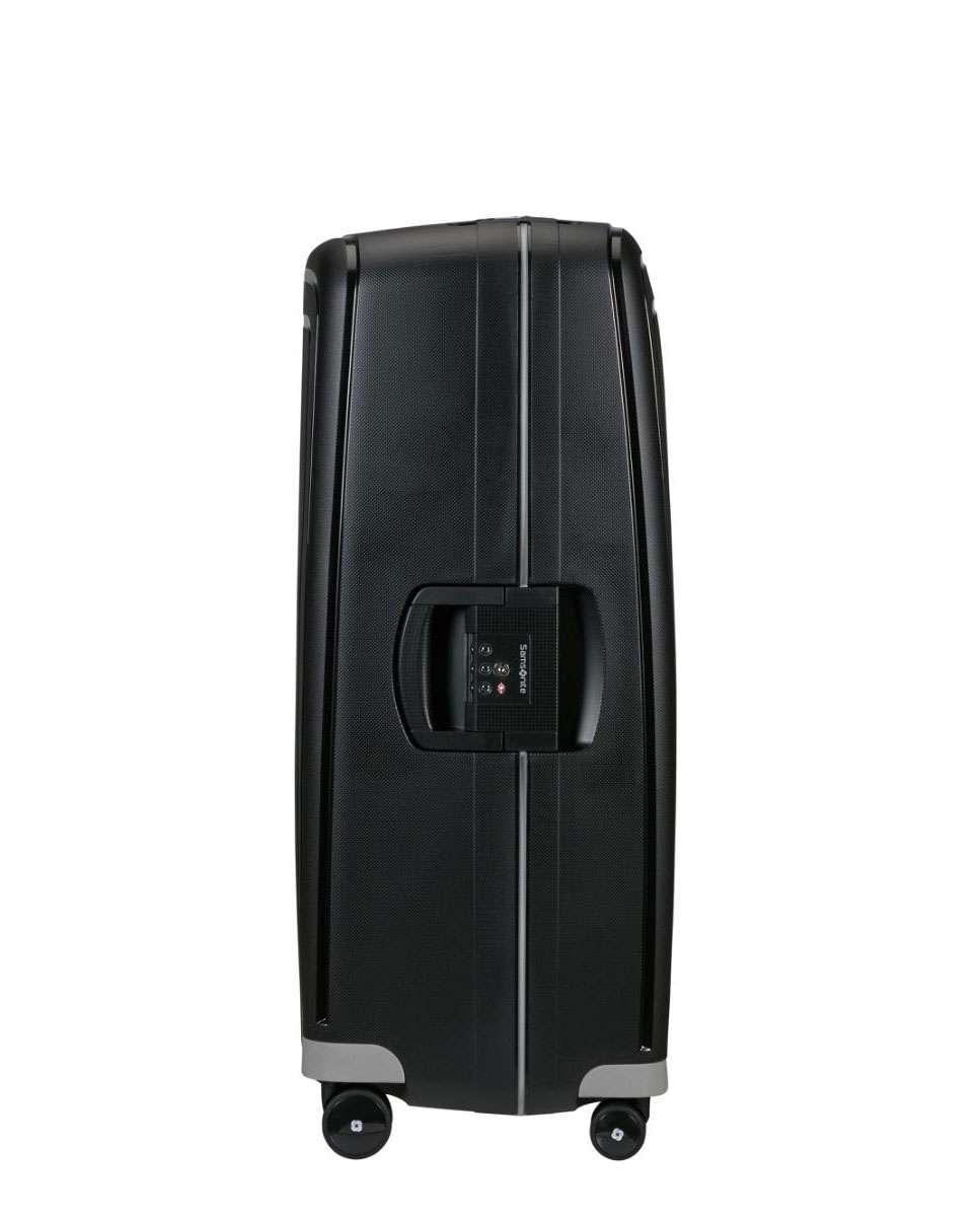 Mala de viagem extragrande S`Cure 81cm 4 rodas com fechadura preto 138L Preto-2