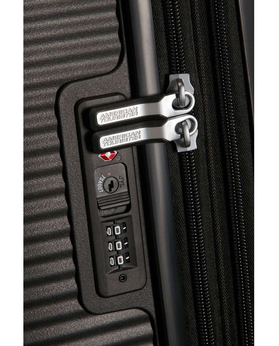 Mala de viagem média Soundbox 67cm 4 rodas expansível preto 71.5L Preto-3